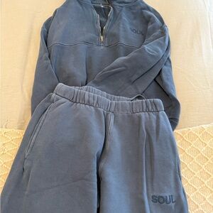 Blue SOUL cycle Sweatshirt/ sweatpants set